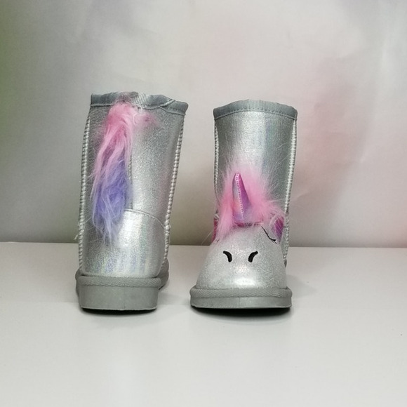 Toddler 3D Cozy Glitter Unicorn Boots Size 7T Brand New - Picture 5 of 8